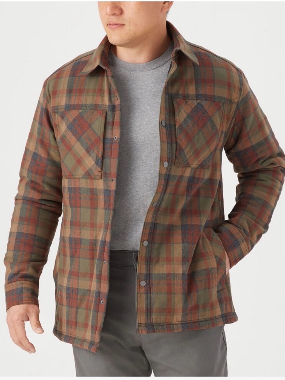 Duluth Trading Co Free Swingin Flannel Shirt Jacket Men’s Medium